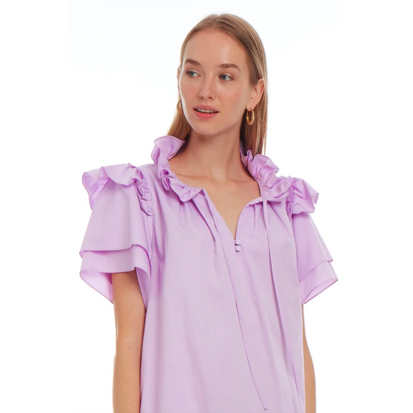 Patty Kim St. Martin Mini Sheath Popover Shirt Dress in Rose Pink SU24-18 Small - Picture 3 of 6